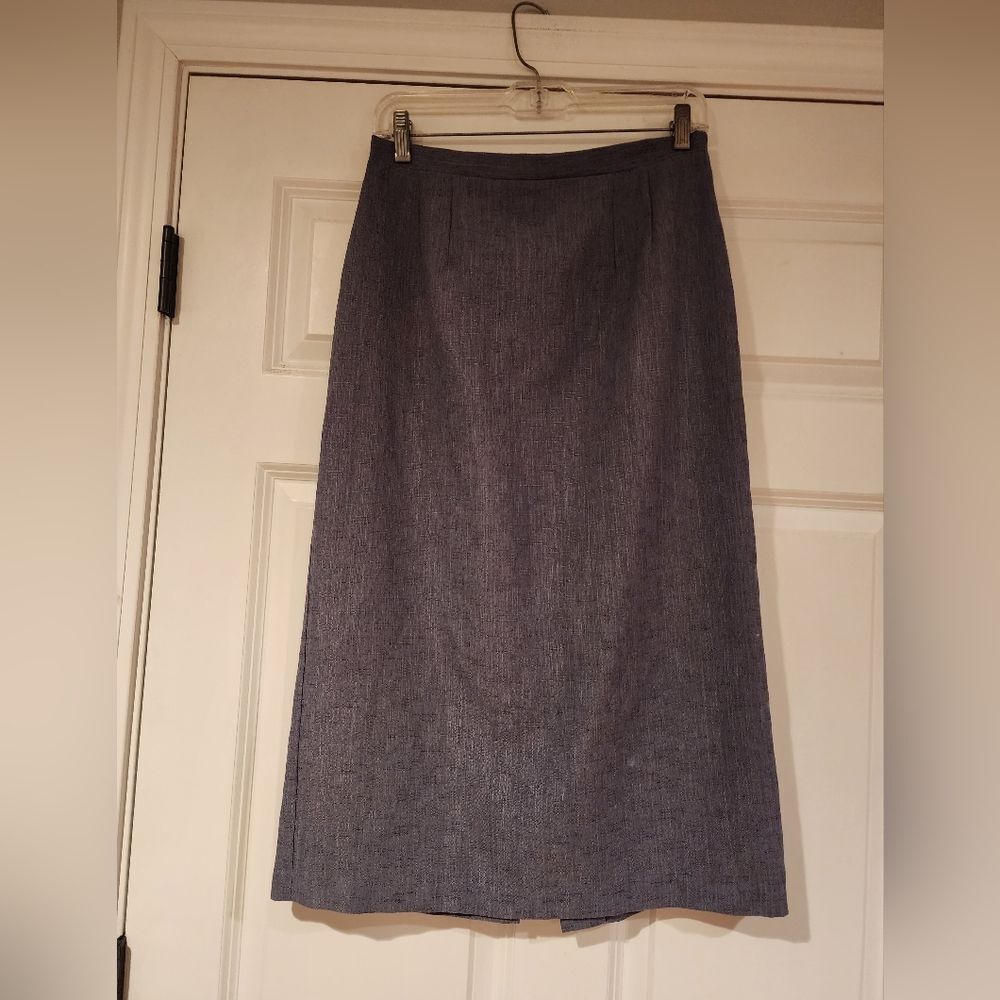 Sag Harbor gray unlined midi dress skirt 10 Petite